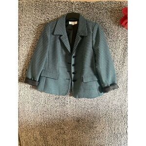 Suit Studio Women's Polka Dot Blazer Jacket Size 18 Multicolor